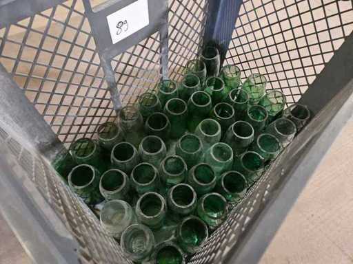 40x Vases bouteille recup green 12cm h