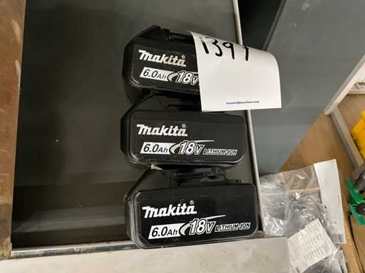 Makita 6.0 Ah Accu (3x)