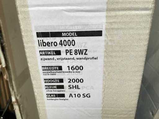 Sealskin Libero 4000 Seitenwand/freistehend/wandprofil 160x200cm