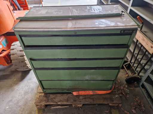 Armoire à outils avec outils