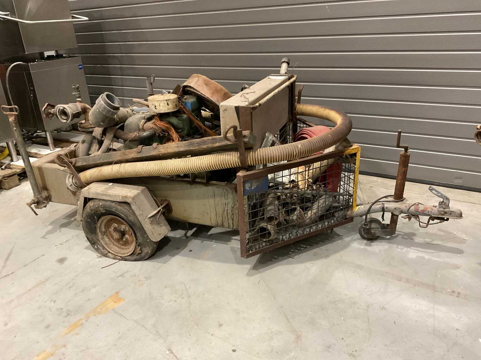 Irrigation pump on trailer