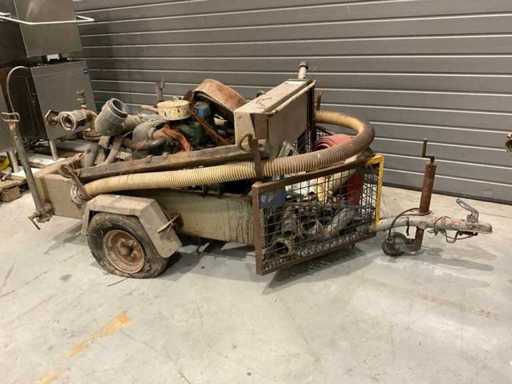 Bewässerungspumpe auf Anhänger