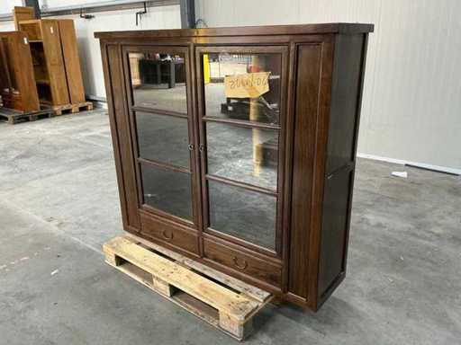 Dębowa szafka kredensowa 134,5x154x40cm