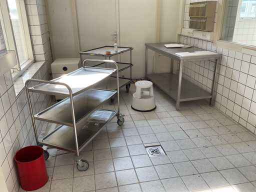 Shelf trolleys and sinks