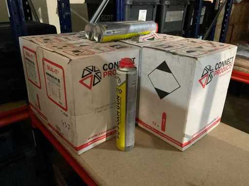 Box of 12x bottle of Seal-It construction foam