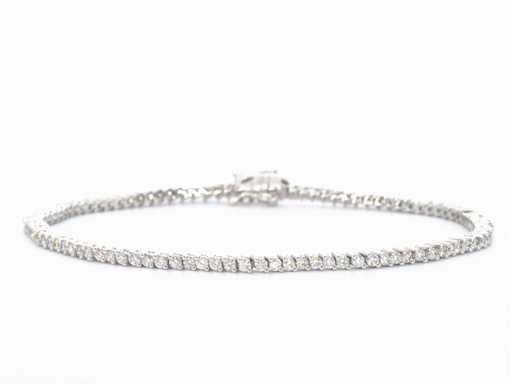 Witgouden tennisarmband met 1.50 carat diamanten
