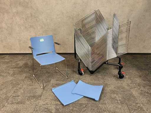 25x Markant Pep - nestelbare stoel met trolley - ongebruikt