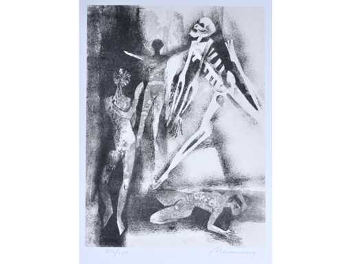 Maurice Nevens - Night shadows - silkscreen