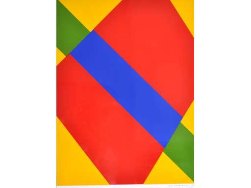 Guy Vandenbranden - Geometrisch abstracte copmpositie - zeefdruk
