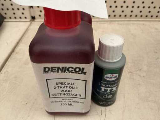 Denicol, Inhalt 250 ml, Zusätzliches Zweitaktöl für die Kettensäge (2x)