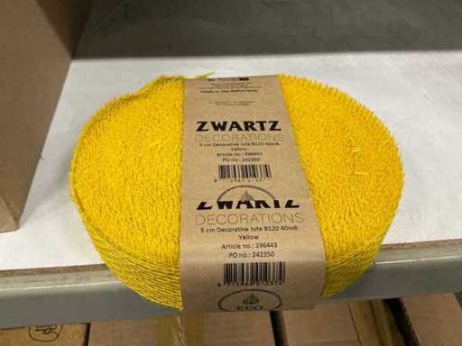 Lot Zwartz 5cm dekoracyjny juta 8120 40mR żółty (57x)