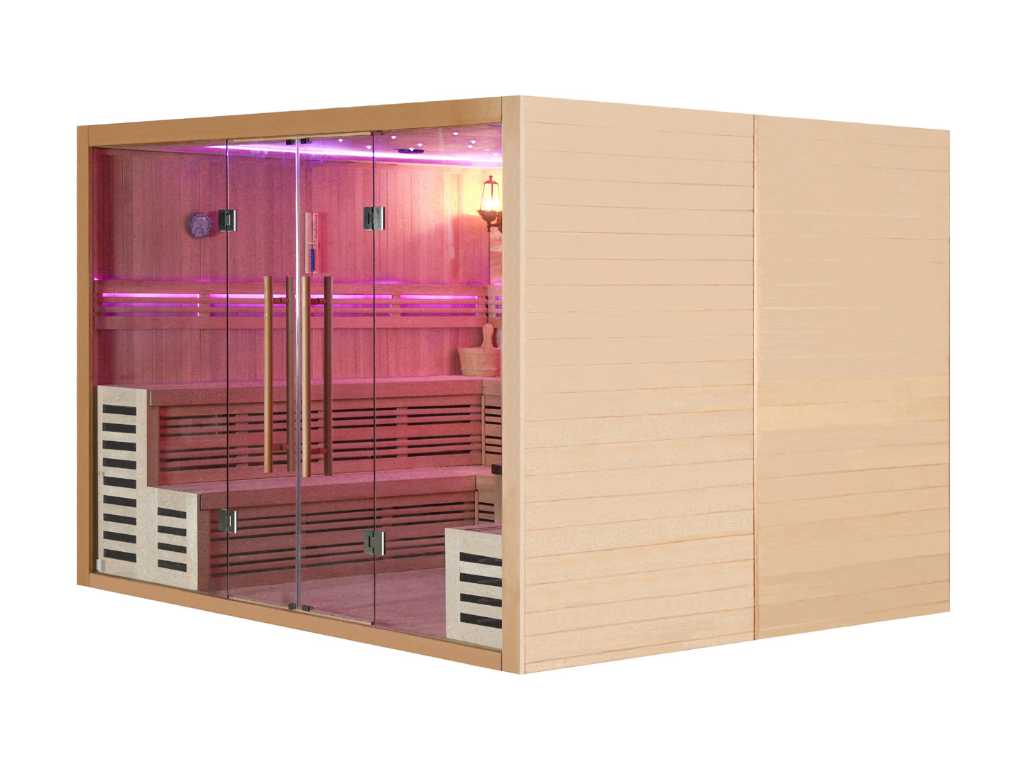Sauna con stufa - Rettangolare 300x250x210 cm