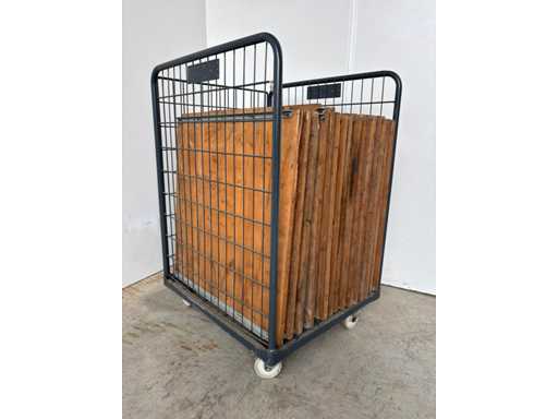 Transport trolley without contents. 70x115x80cm x2 brakes 