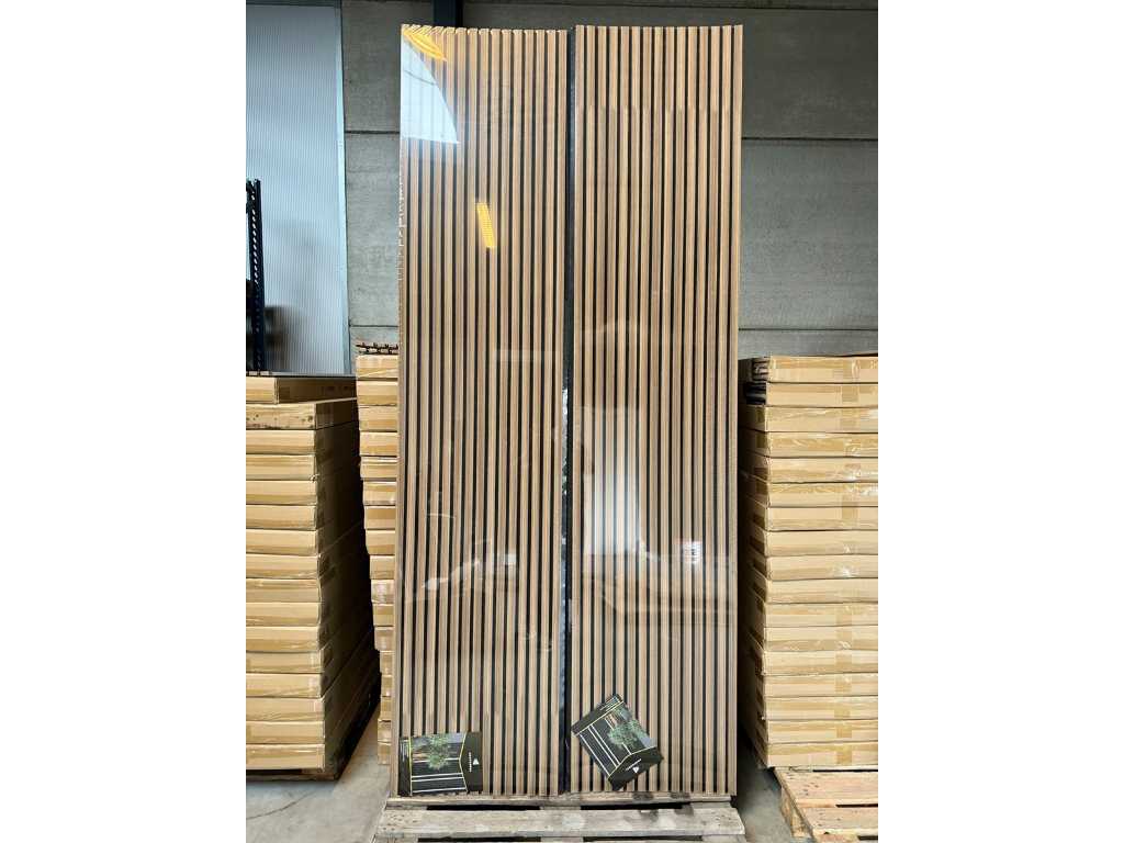 2 Piece Acoustic Wall Panel Light Smoke - Wall Shelf - 270x60