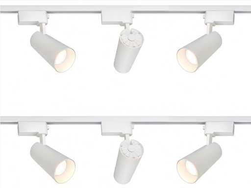 2 meter PRO Set Railverlichting met 6 st 18W 4000K Railspot(1x)
