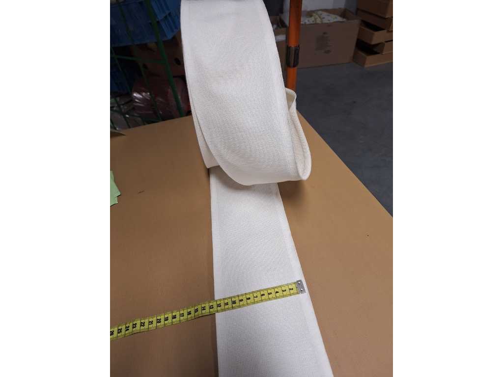 Band elastiek stevig wit 130mm 1 rol van 50m