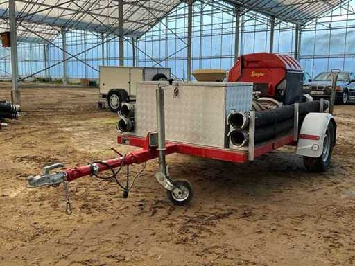 Brandweerpomp Ziegler op aanhangwagen met toebehoren