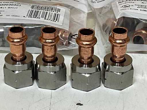 Roba Flare koppeling MAXIPRO 3/8" RVS wartel 3/8" 1x pers incl. losse afdichtring  (16x)