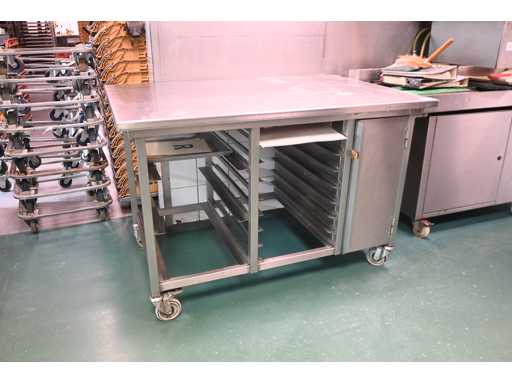 Van 't Wout Mobile stainless steel raw materials workbench