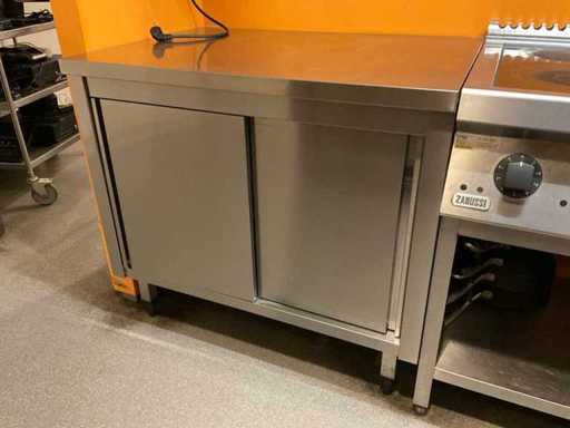 100x70 cm Edelstahl-Arbeitstisch mit Fußschrank