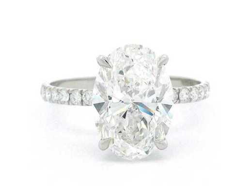 Platina ring met 4,50 ct. diamant