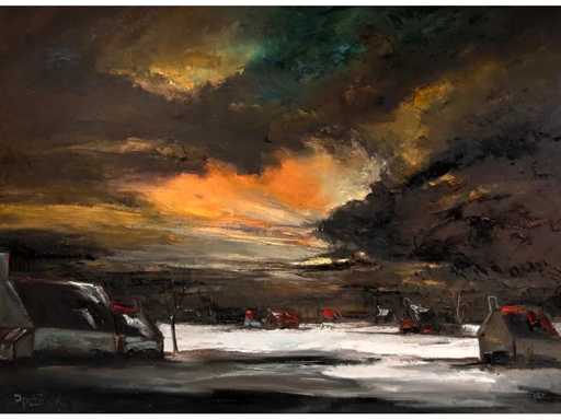 Modern art: Raveel, Magritte, Bogart, Apple, Banksy