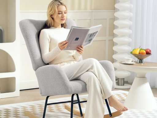 Schommelstoel, zachte hoes, dikke vulling