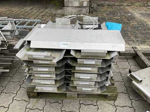 Various industrial components made of metal