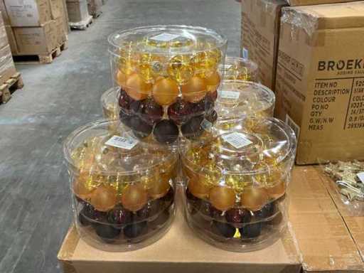 Partij glazen kerstballen 40mm 36/tube (55 tubes)