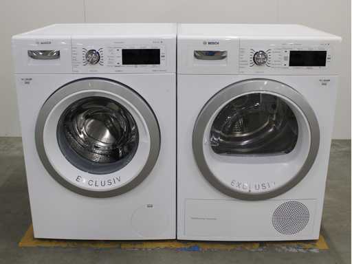 Série Bosch|8 VarioPerfect Machine à laver exclusive & série Bosch|8 Sèche-linge Exclusiv à condenseur autonettoyant
