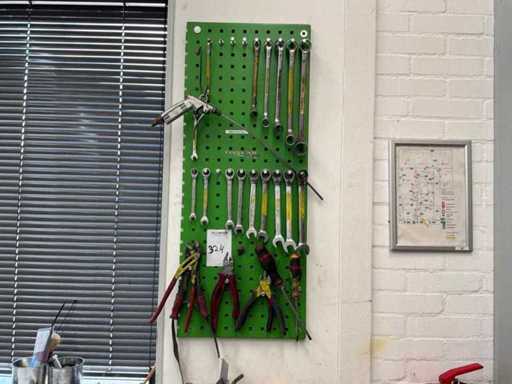 Wall board with various tools