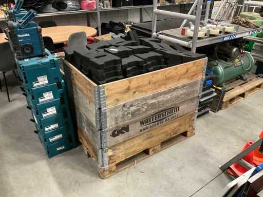 Série de pavés en caoutchouc