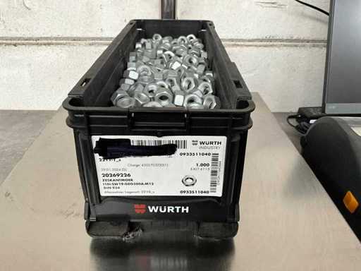 Würth 15,90 kg Sechskantmutter M12 im stapelbaren Behälter