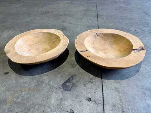 Miska z teku 40 cm. (2x)