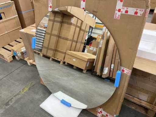 Aqua Prestige Reflect 120 cm Rundspiegel am Rahmen + LED rundum