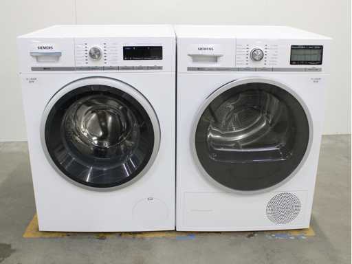 Siemens iQ700 iSensoric aquaStop Washing Machine & Siemens iQ800 iSensoric selfCleaning condenser Tumble dryer