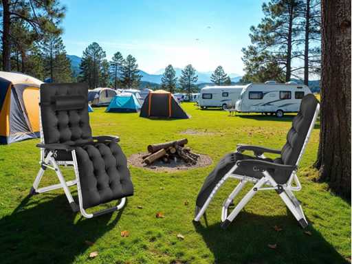 Chaise longue- Noir (x2)