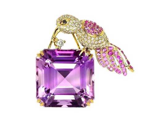 Luxe fijne sieraden hanger Natuurlijke Intense Paarsroze Amethyst 28,31 karaat