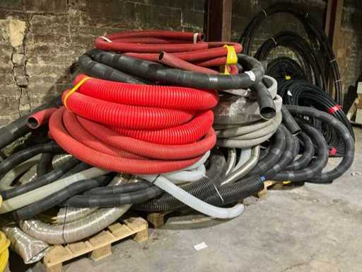 Batch of cable protection tubes and various
