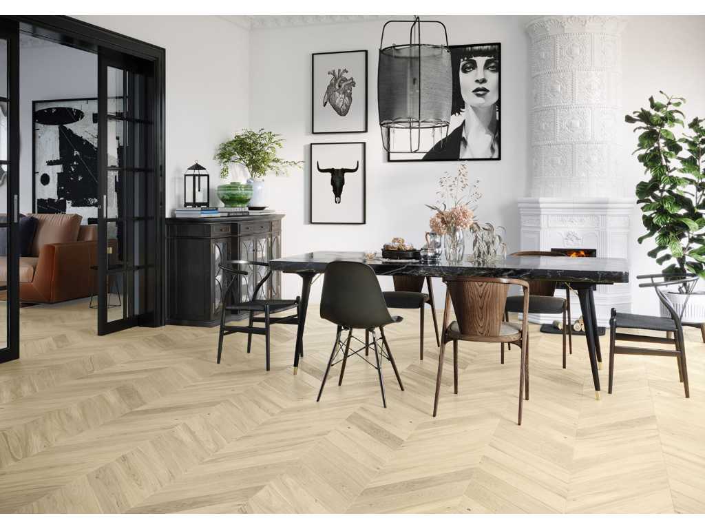 34.16m2 Parquet multistrato Rovere Hongarian Point, 725x130x14mm