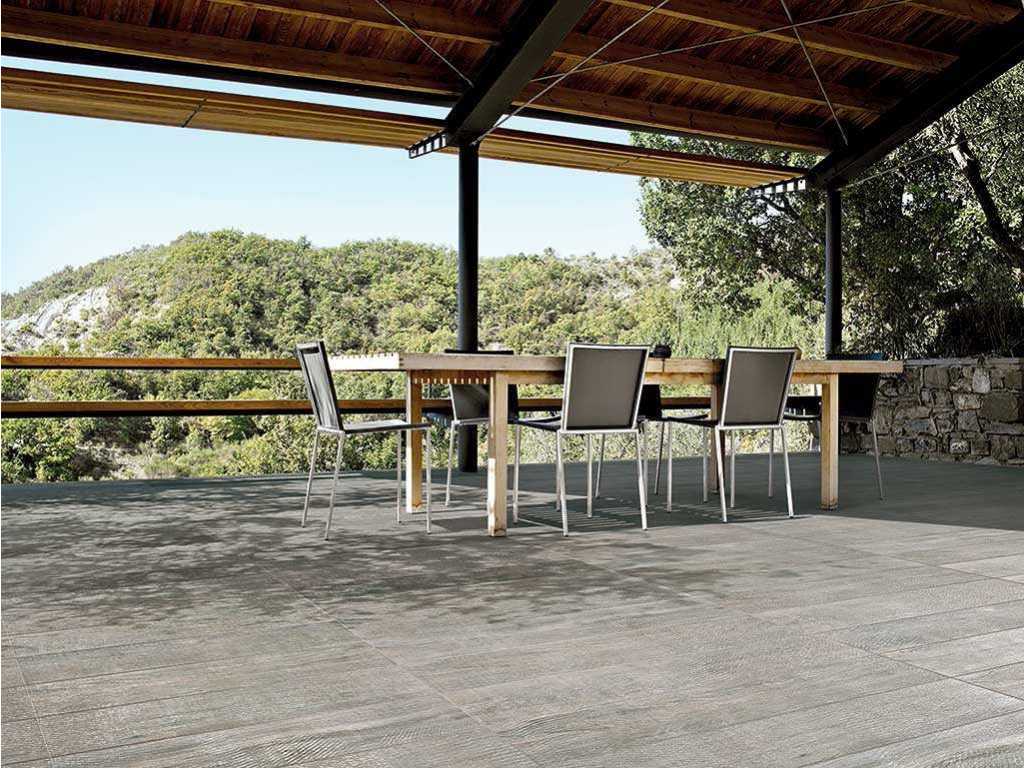 Piastrella Legno Rovere grigio 20x120cm rettificato, 77.76m2