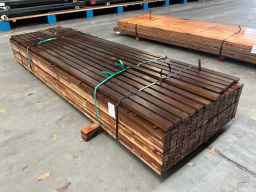 Hardhouten onderprofiel 2,7x6,5x 300 cm (160x)