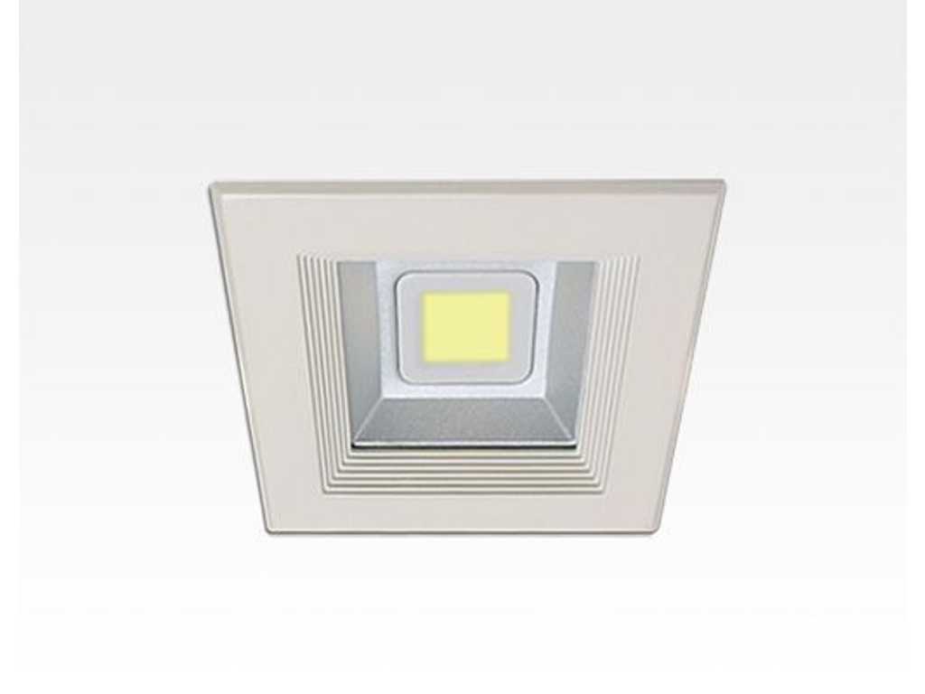 Package of 48 - 8W LED Recessed Downlight White Square Neutral White / 4000-4500K 480lm 230VAC IP44 120 Degree Lighting Wall Lamp Ceiling Light Interior Light Recessed Light Office Light Path Lighting Aisle Lighting