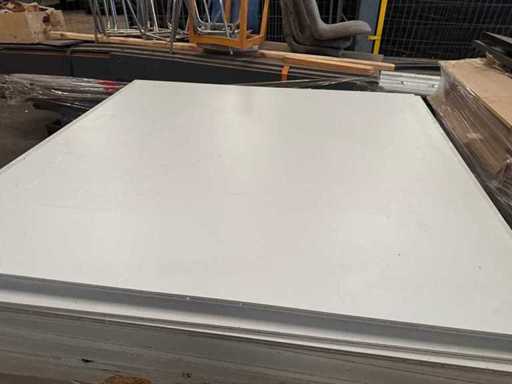 - - Spaans plaat ca. 60 stukken, grijs 180x180cm,