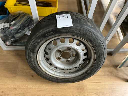 M+S Aanhangerband met velg