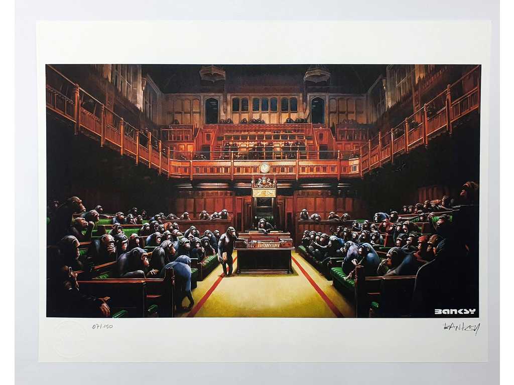 Banksy (b. 1974), based on - Devolved Parliament