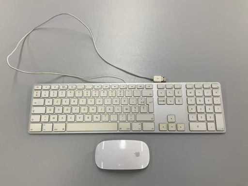 Apple Magic AZERTY USB-Tastatur mit numerischer Tastatur und Magic Mouse