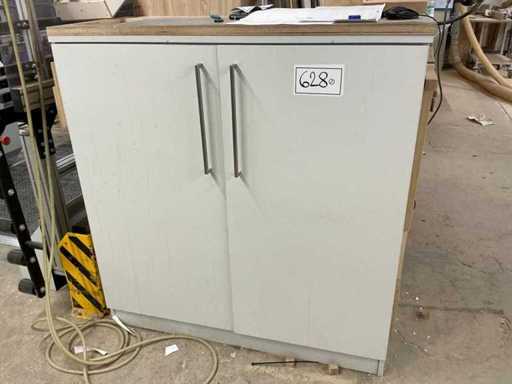 Workshop cabinet with contents