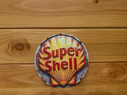 Metal advertising sign round 20cm