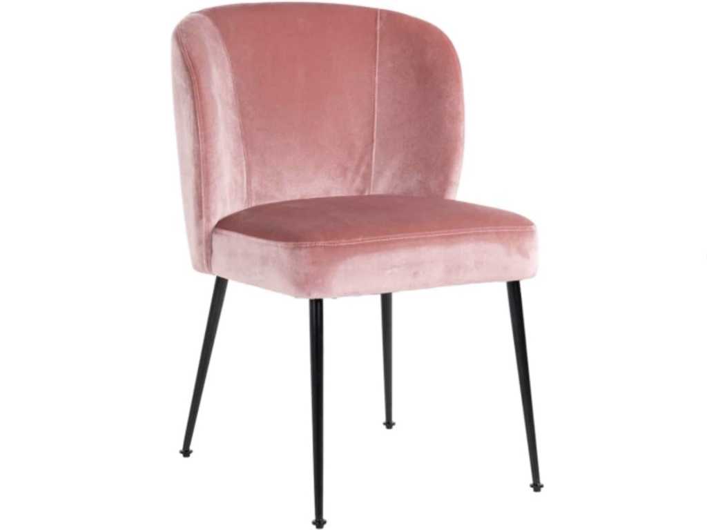 Richmond Fallon Velours blush Chaise de salle à manger (6x)